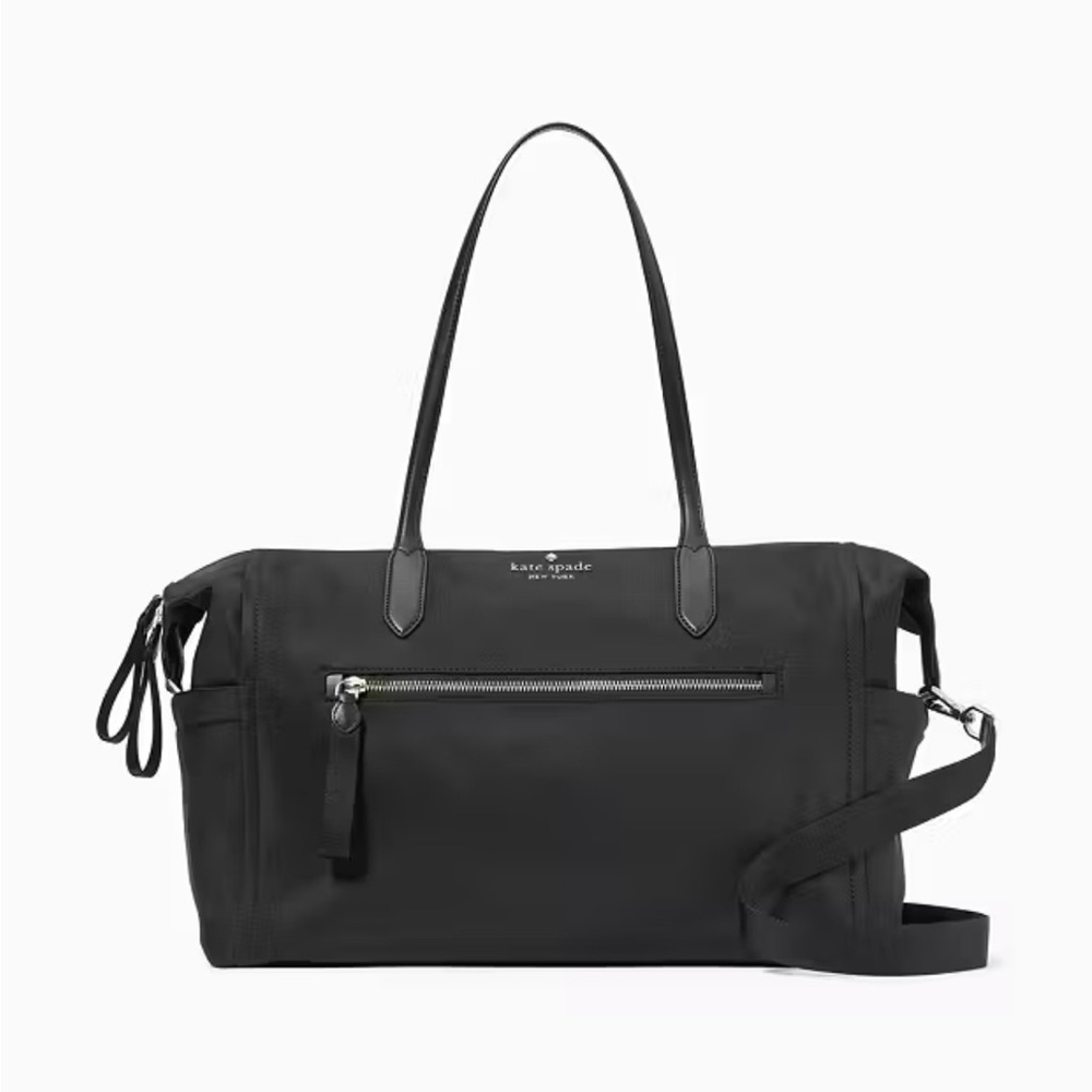 Kate Spade Chelsea Nylon weekender Large Duffel Black
